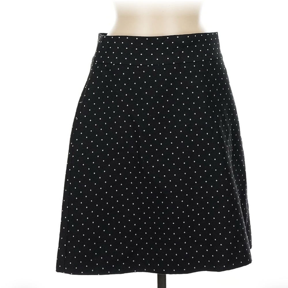 Kate Spade Black and White Polka Dot Knee Length Skirt